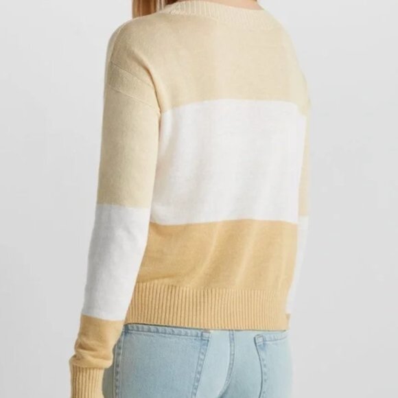 Club Monaco Striped Linen Boatneck Pullover Sweater - Picture 6 of 6
